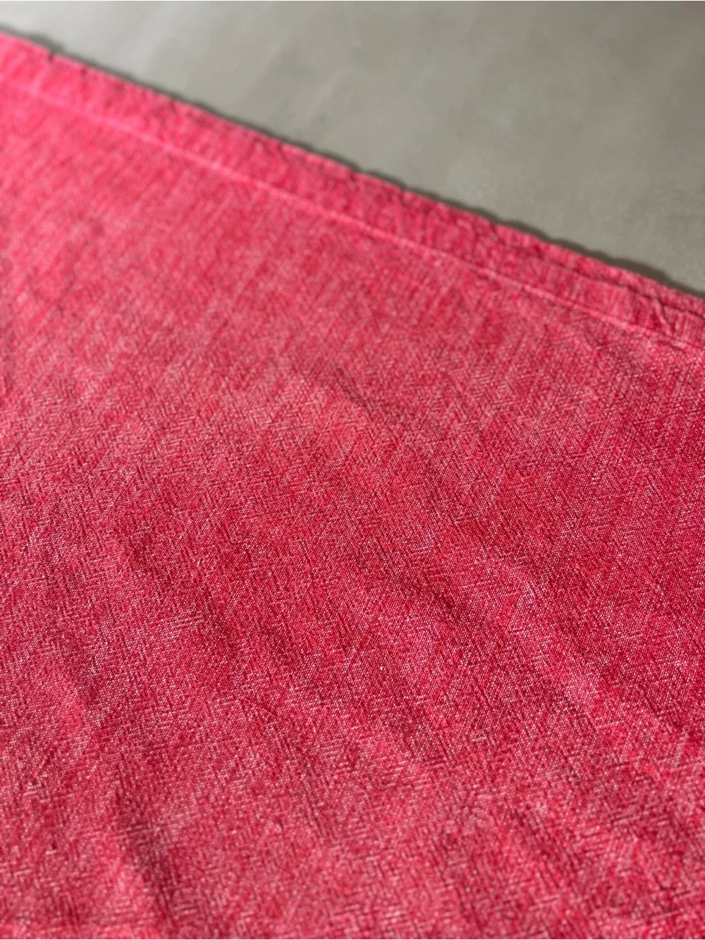 Vintage Kitchen Kaboodle Red Table Runner 55” Heathered Cotton Blend Table Linen